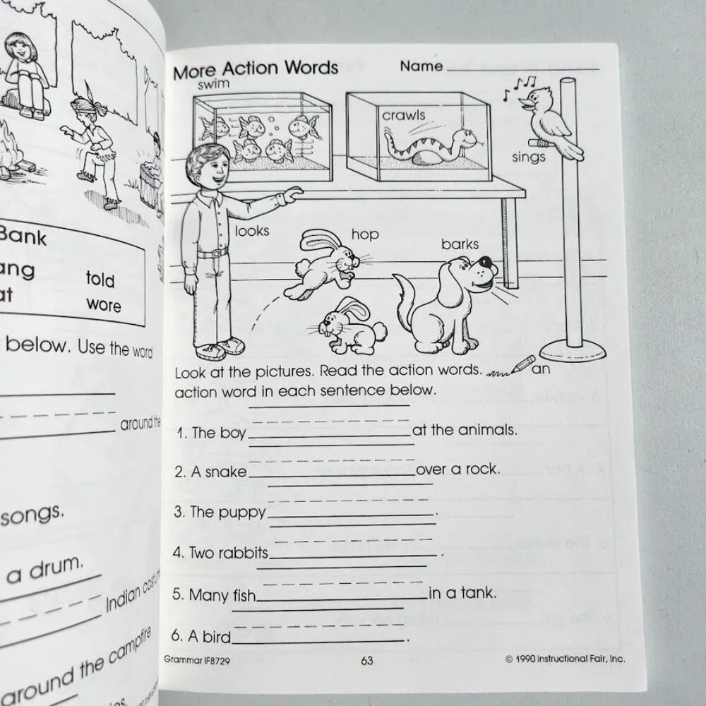 Carson Dellosa Grammar Reproducible Activities Workbook Grade 1-2 Activity Book